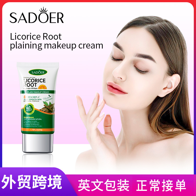 Cross-border export wholesale of SADOER Licorice VC Hydrating Whitening Natural Cream and Brightening Skin Cream full figure