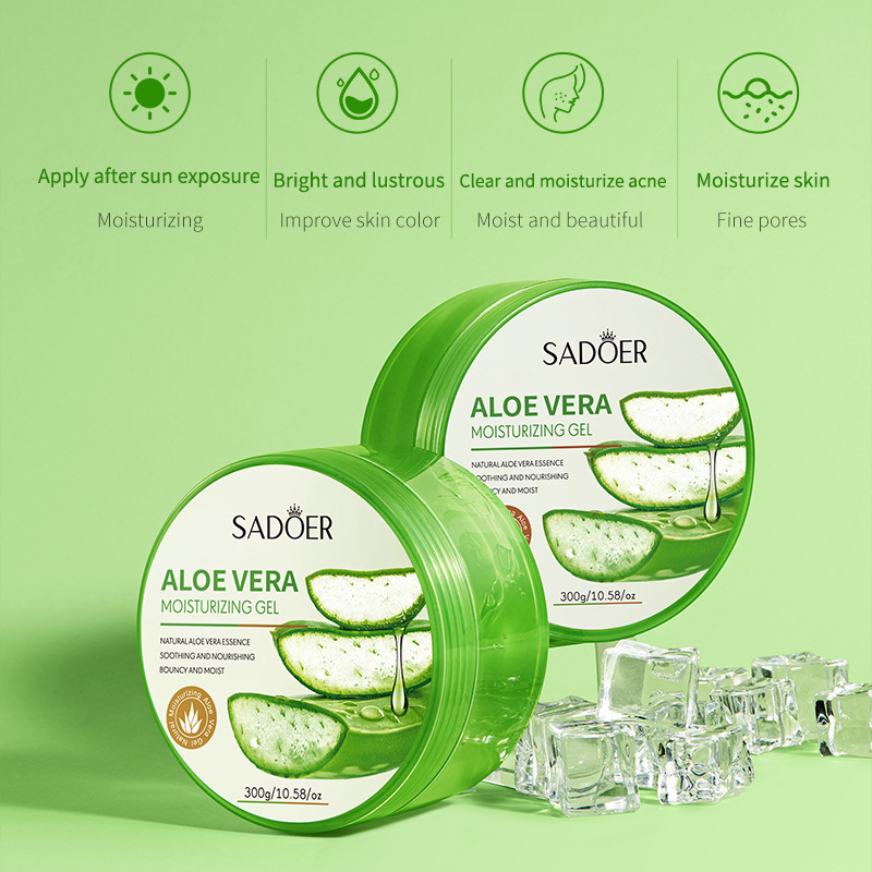 Full English SADOER Aloe Vera Gel Moisturizing and Hydrating Aloe Vera Gel Cross-border export wholesale details Picture