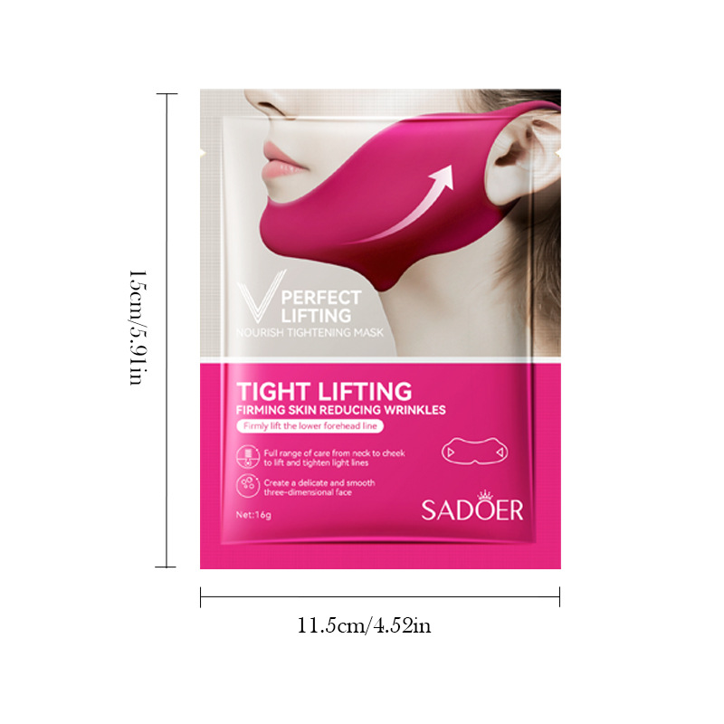 All-english SADOER Lifting and firming V-shaped face Mask Moisturizing and hydrating skin mask cross-border export wholesale Item Picture