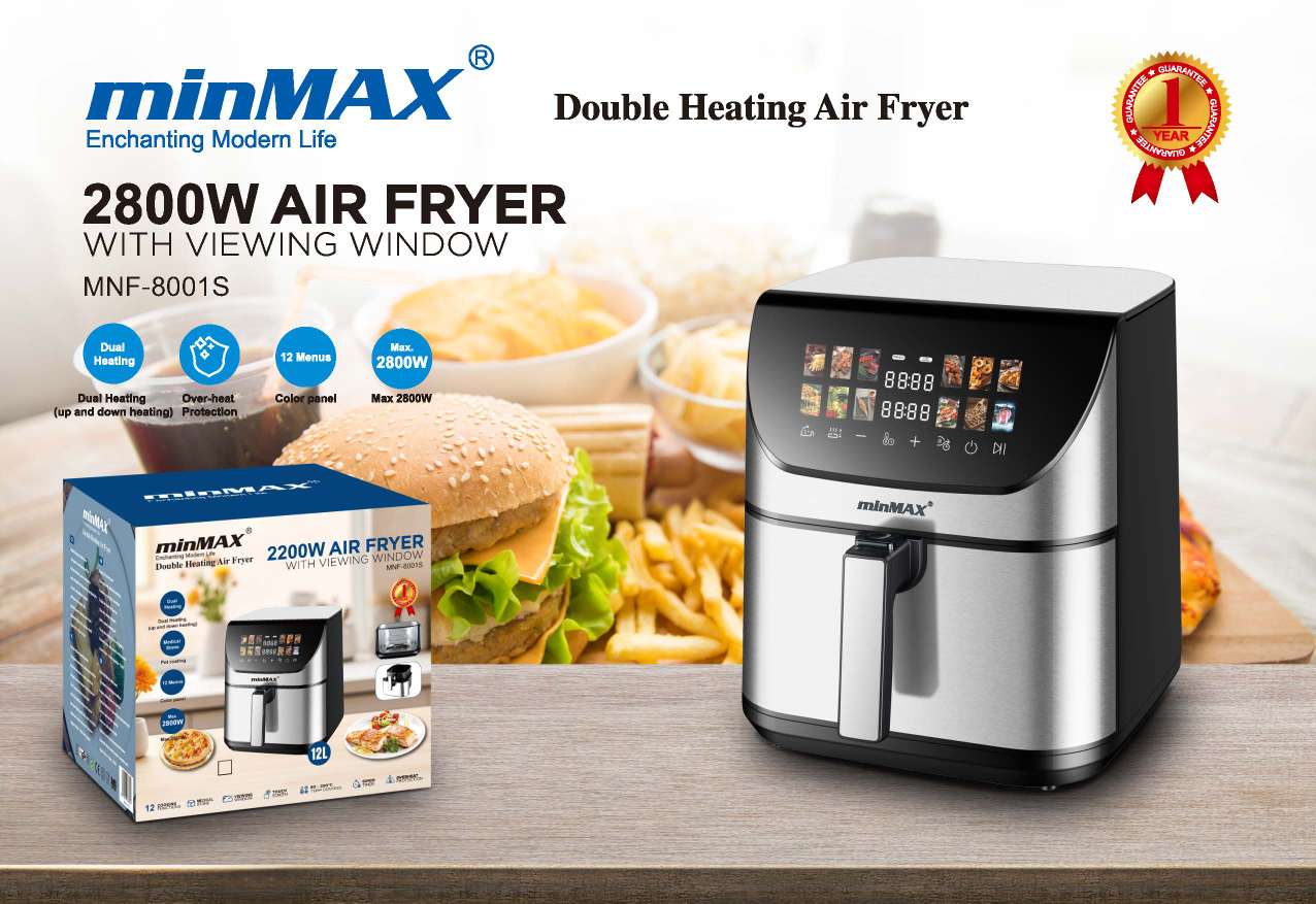 minMAX出口空气炸锅多功能烤箱家用电器跨境厨房神器高效健康烹饪8001S