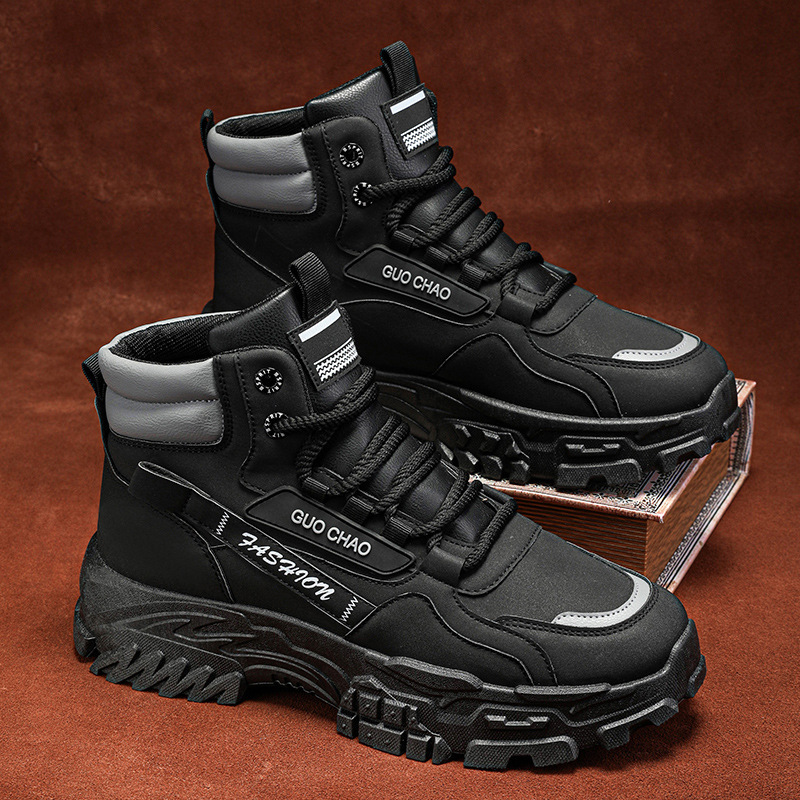 High-top Dr. Martens boots, men's autumn new workwear shoes, men's trendy and versatile thick-soled anti-slip sports and casual ankle boots full figure