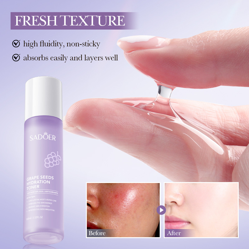 SADOER Grape Seed Antioxidant Moisturizing Toner Essence Moisturizing Hydrating Toner Cross-border Export Item Picture