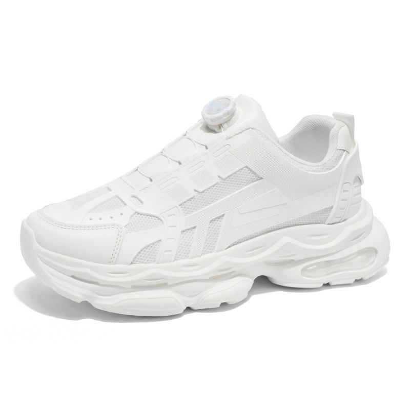 Spring men's shoes 2025 new breathable white sneakers, men's trendy and versatile thick-soled sports shoes, casual dad shoes Item Picture