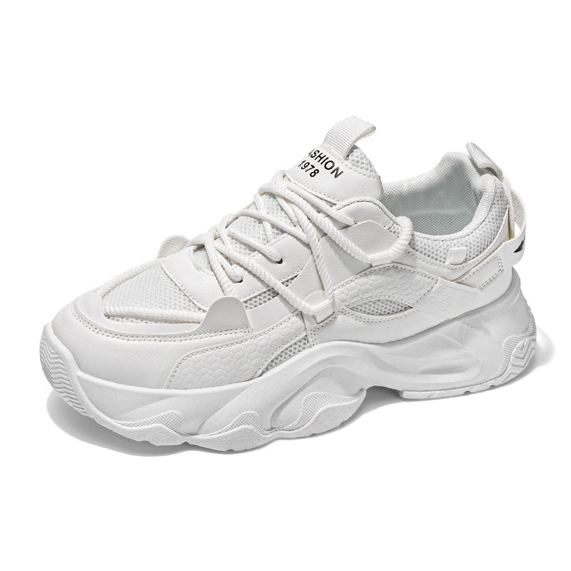 Spring Men's shoes 2025 New breathable mesh shoes for men, trendy and versatile thick-soled sports shoes, casual dad shoes for men Item Picture
