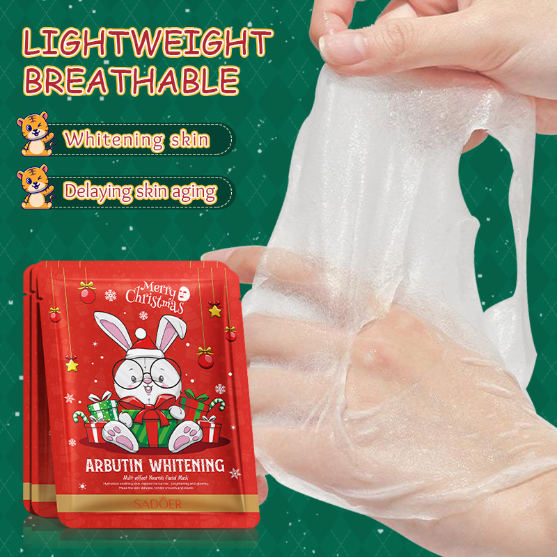 Cross-border wholesale of SADOER Christmas arbutin Whitening Facial mask Moisturizing Mask in English details Picture
