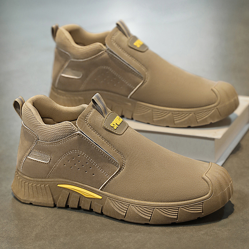 Men's shoes 2025 Spring new style one-foot soft-soled sports dad shoes, dirt-resistant construction site work labor protection men's shoes Specification drawing