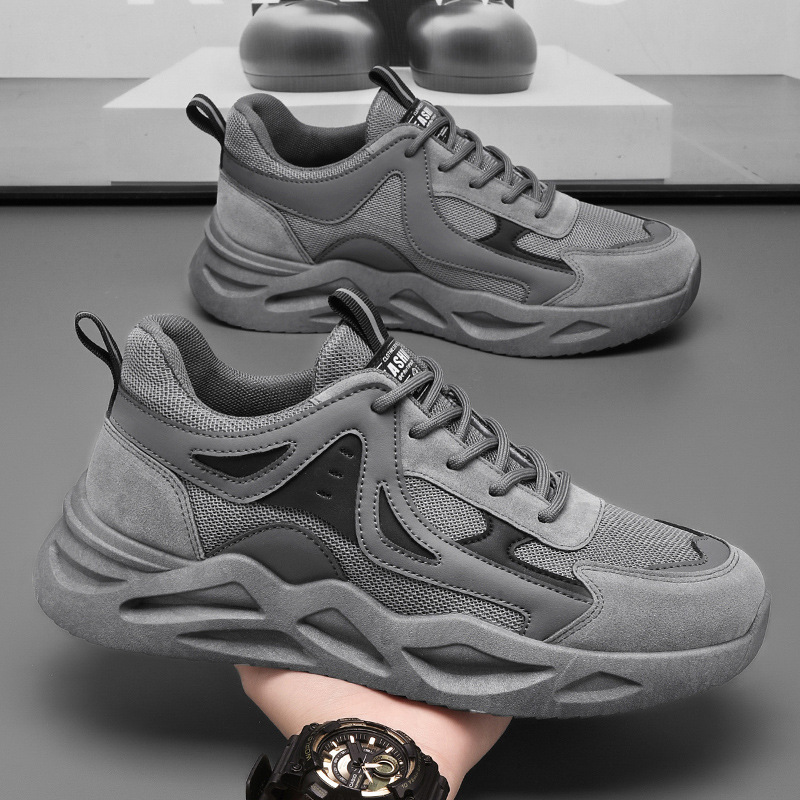 New men's shoes for spring 2025: Breathable mesh shoes, men's sports shoes, trendy and versatile thick-soled casual dad shoes details Picture