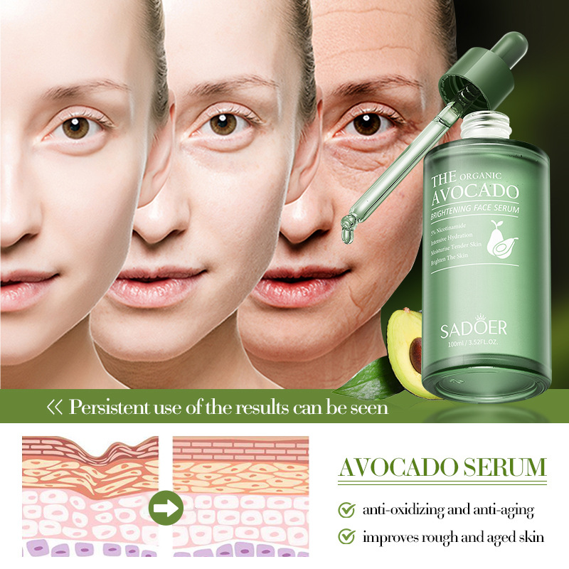 Cross-border wholesale of SADOER Avocado Nicotinamide Brightening Essence and Moisturizing Essence in full English Item Picture