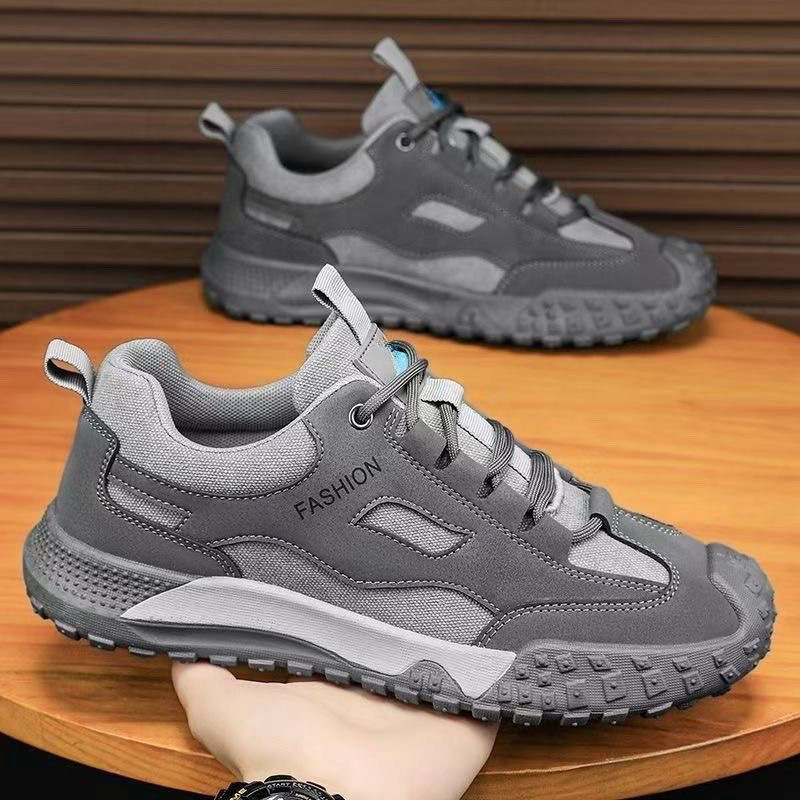 New men's hiking shoes for spring and summer, breathable, anti-slip and wear-resistant sports shoes for work on construction sites, casual board shoes and work safety shoes Application Scenario