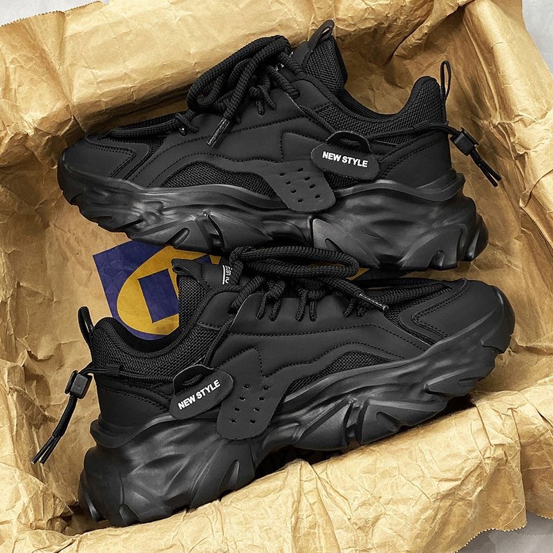 Men's shoes 2024 Summer new Men's breathable mesh shoes, men's trendy and versatile thick-soled sports shoes, casual dad shoes details Picture
