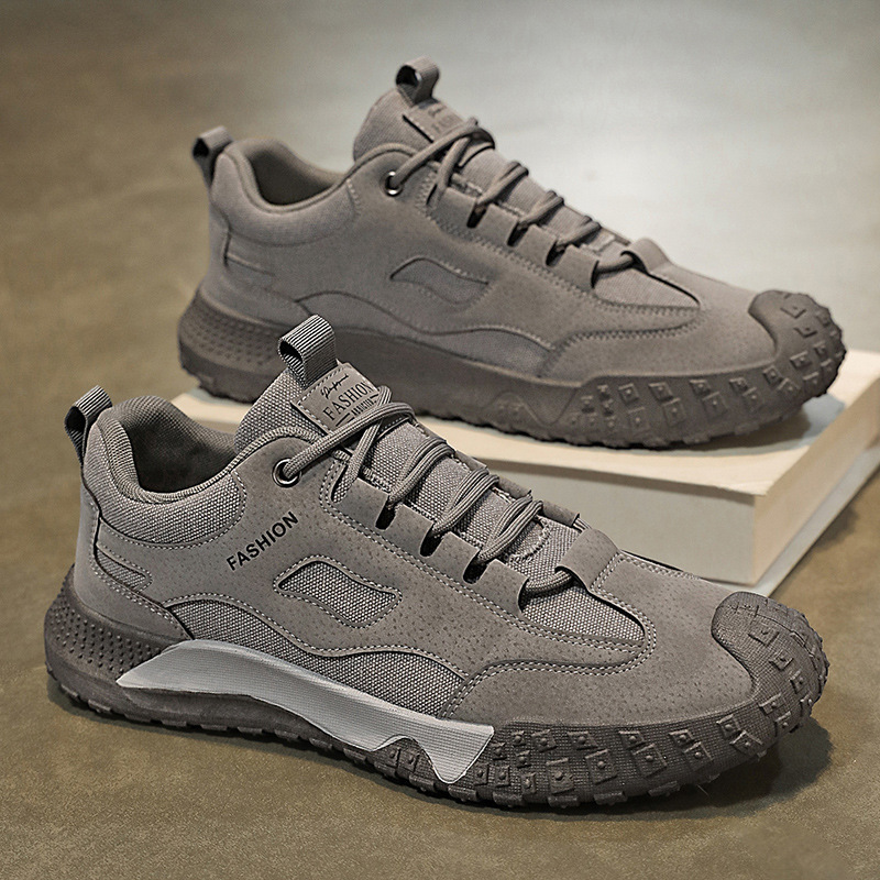 New men's hiking shoes for spring and summer, breathable, anti-slip and wear-resistant sports shoes for construction work, casual board shoes and work safety shoes Specification drawing