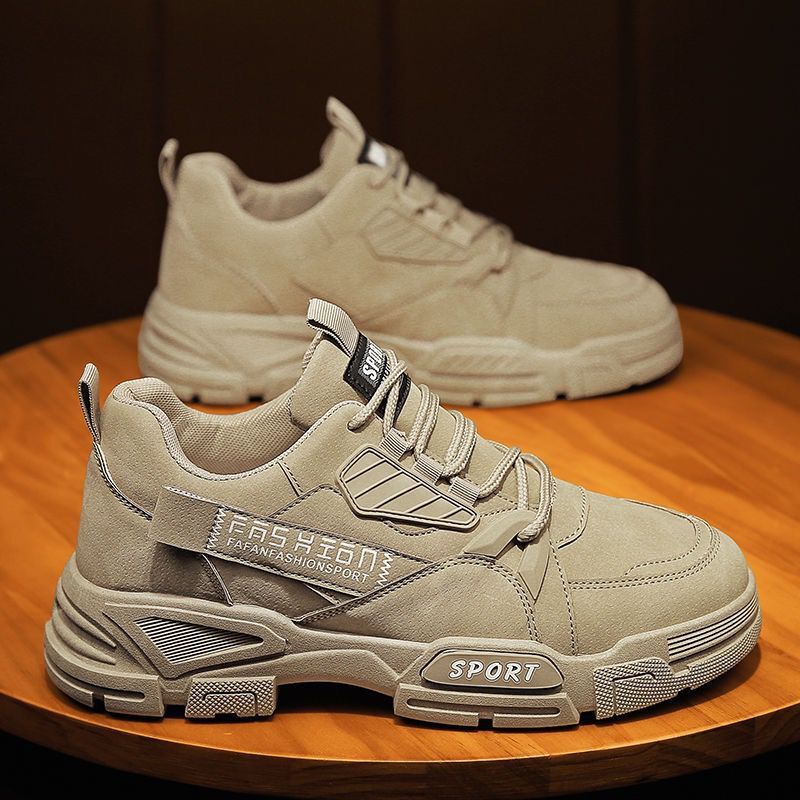 New breathable and waterproof work shoes for men, construction site work shoes, thick-soled sports board shoes and trendy shoes for the autumn of 2024 Specification drawing