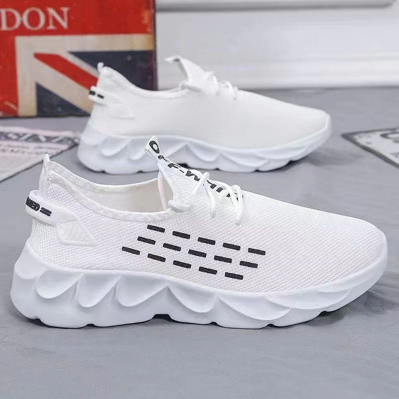 Wholesale of new breathable men's shoes for summer 2024, trendy mesh fabric sports running and youth sports shoes details Picture