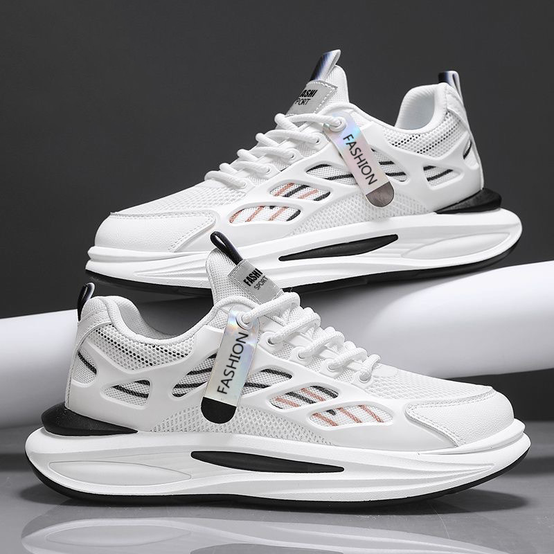 New summer men's shoes: Breathable mesh shoes, trendy and versatile men's thick-soled sports shoes, casual board shoes, dad shoes Application Scenario