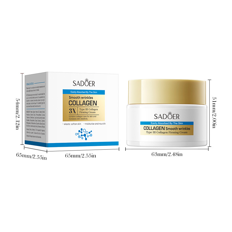 Full English SADOER Type III collagen anti-wrinkle and firming skin care product set, face cream and essence cross-border export wholesale Item Picture