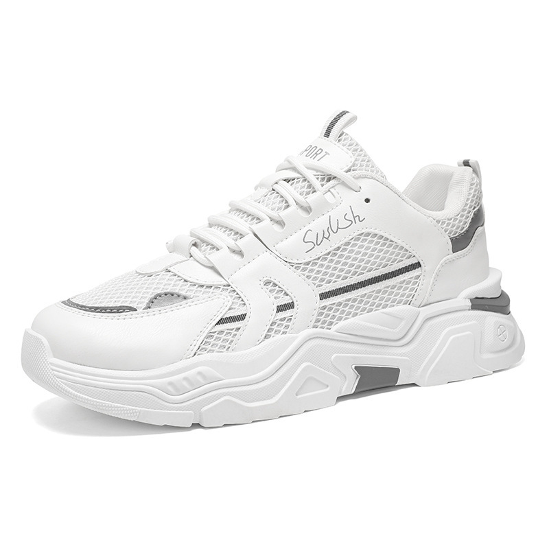 New breathable mesh shoes for men in summer, trendy and versatile insole height-increasing sports shoes, casual dad shoes for men Item Picture