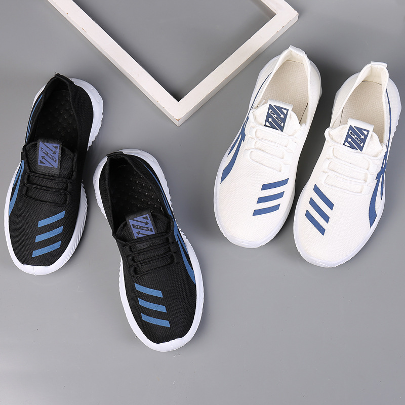 Foreign trade Men's Shoe Trend 2025 Summer New Men's Casual shoes, Feizhi breathable sports shoes, versatile white sneakers wholesale details Picture