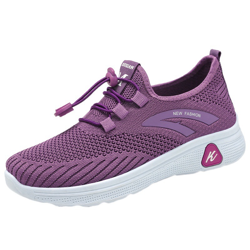 Spring 2025 new style of fitness walking shoes, old Beijing cloth shoes for women, middle-aged and elderly people, summer breathable sports and leisure square dance single shoes Item Picture