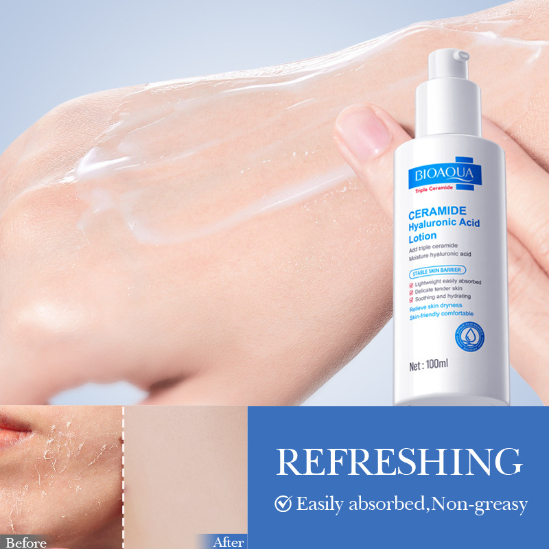 All-english BIOAOUA ceramide Hyaluronic acid Moisturizing Lotion for moisturizing the skin cross-border export wholesale Item Picture