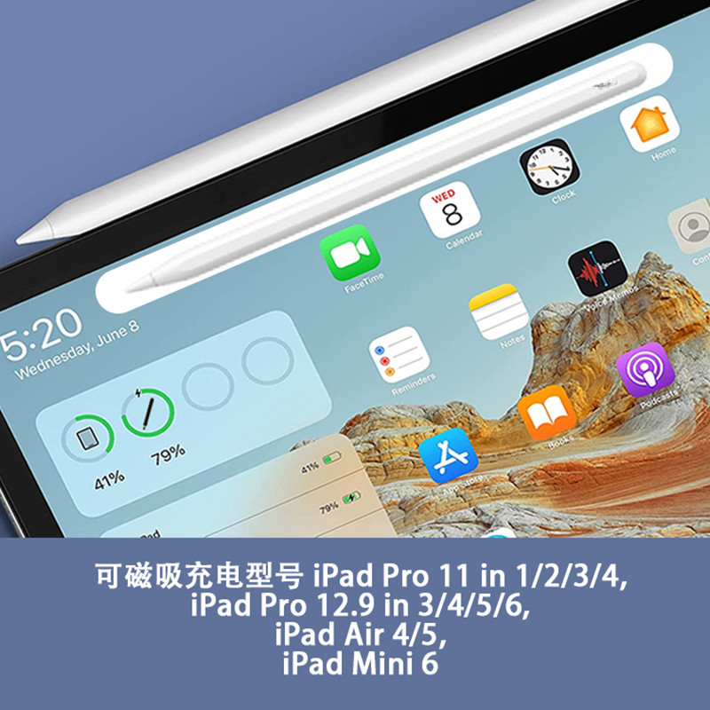 Compatible with ipadpencil stylus, apple pencil II ipad stylus, iPad Air 5 capacitive pen details Picture