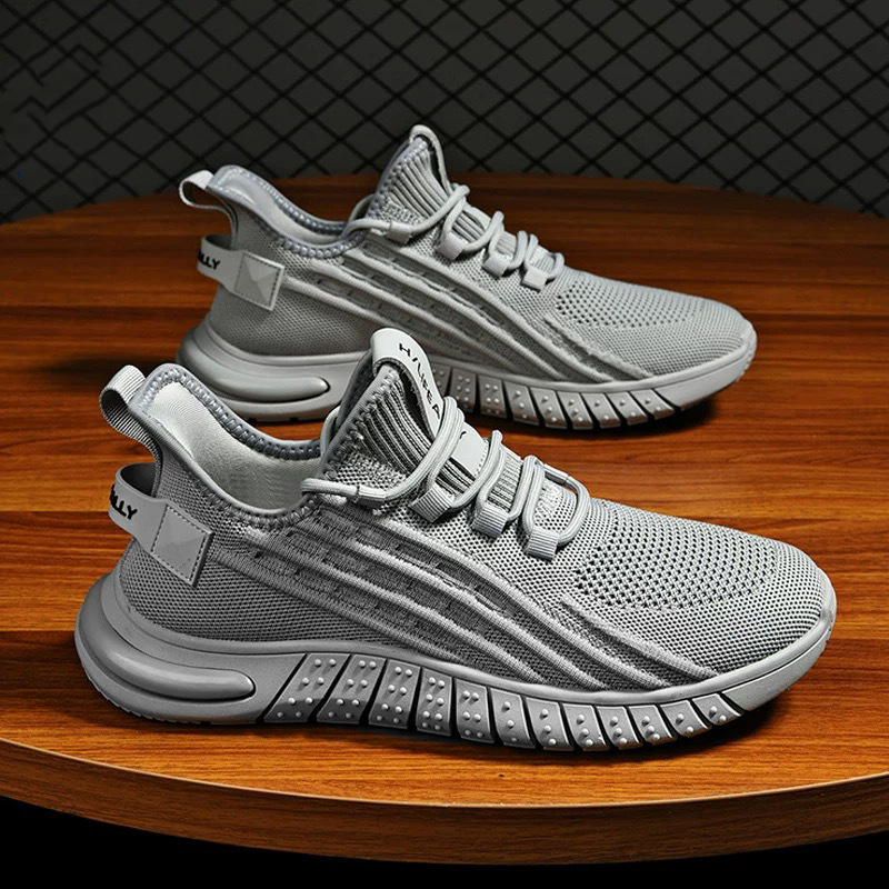 Coconut Shoes Men's summer new breathable mesh shoes, men's trendy and versatile Fei-woven sports shoes, casual running shoes Specification drawing