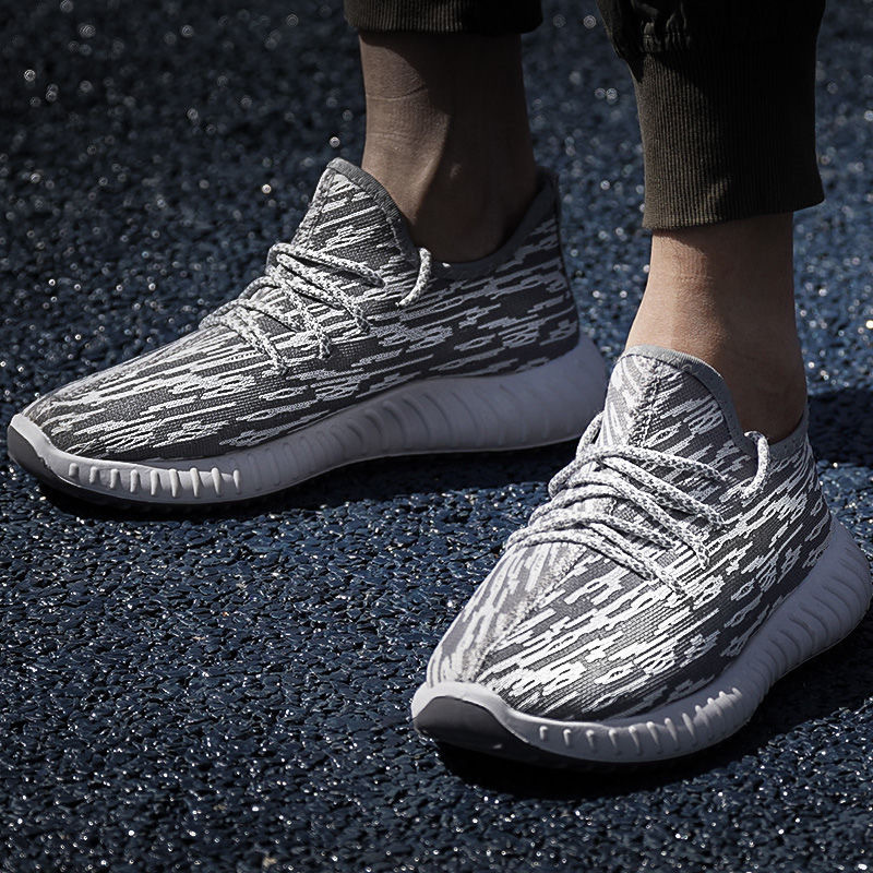 【 Dropshipping 】 Coconut Shoes 2022 Autumn/Winter New Men's Shoes: Trendy fleece Versatile and breathable fei-woven sports shoes for men Specification drawing