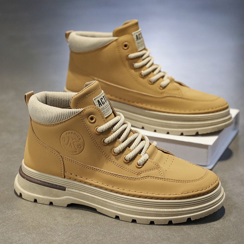 Martin Boots men's autumn new style British retro high-top workwear shoes, trendy and versatile thick-soled casual shoes, short boots full figure