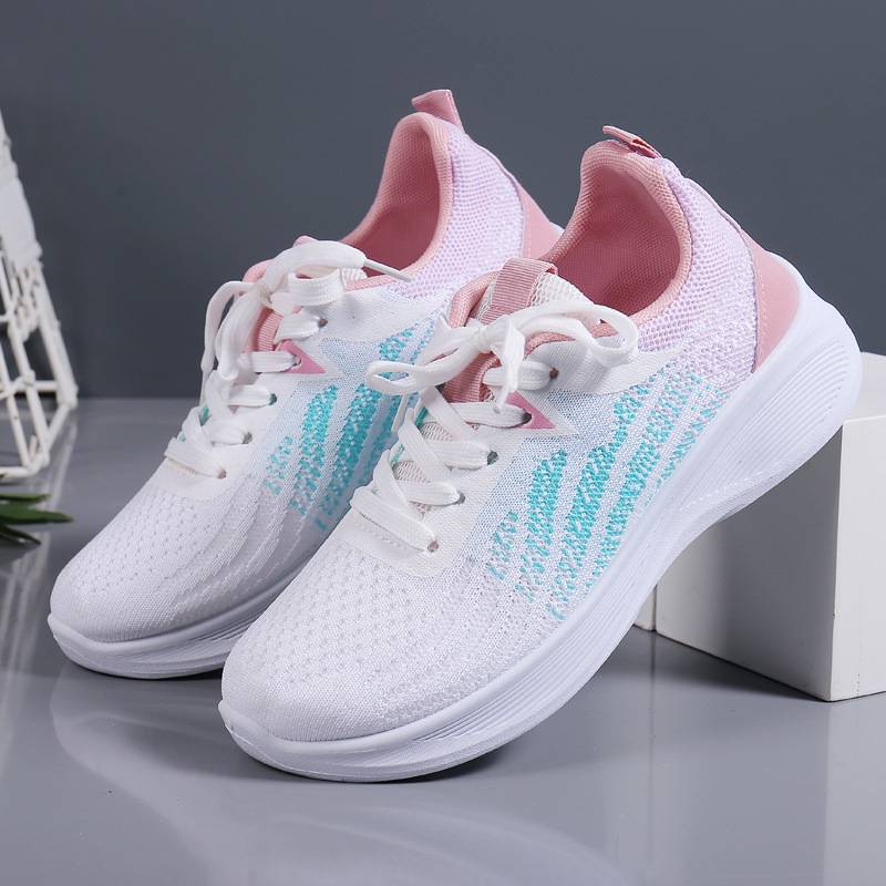 Women's 2024 new Spring and summer skipping rope sports shoes, women's soft-soled high-elastic mesh casual and lightweight running shoes full figure