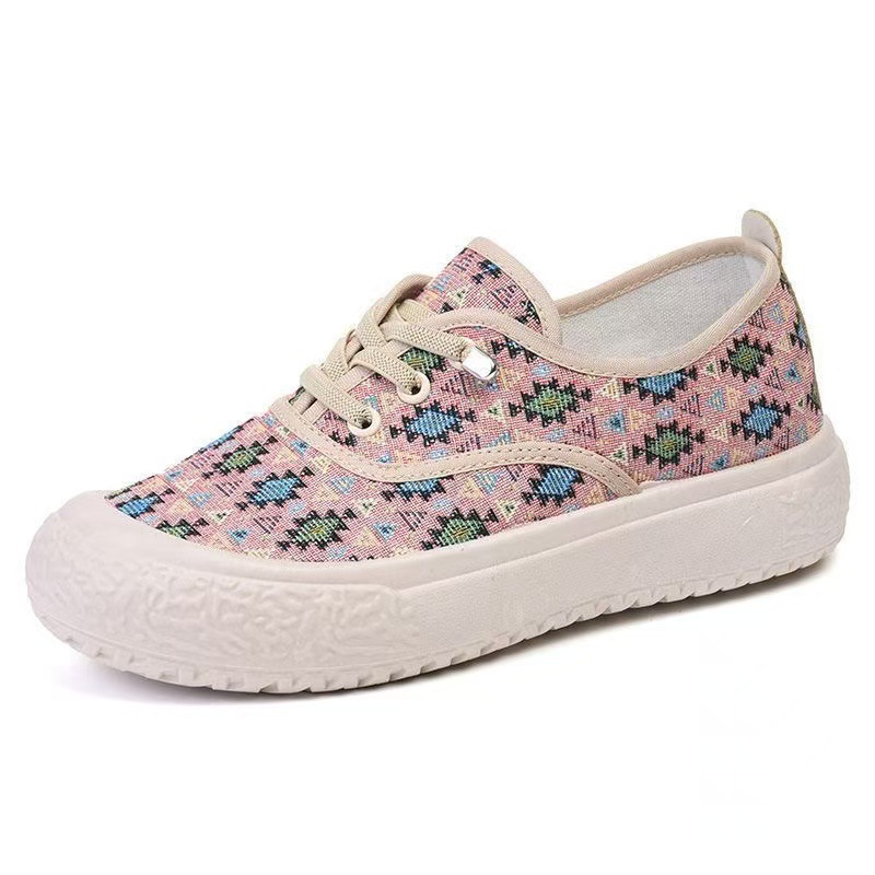 In 2025, new summer women's shoes, canvas shoes, fisherman shoes, low-top net shoes, cross-border wholesale for export, single shoes, breathable and versatile Item Picture