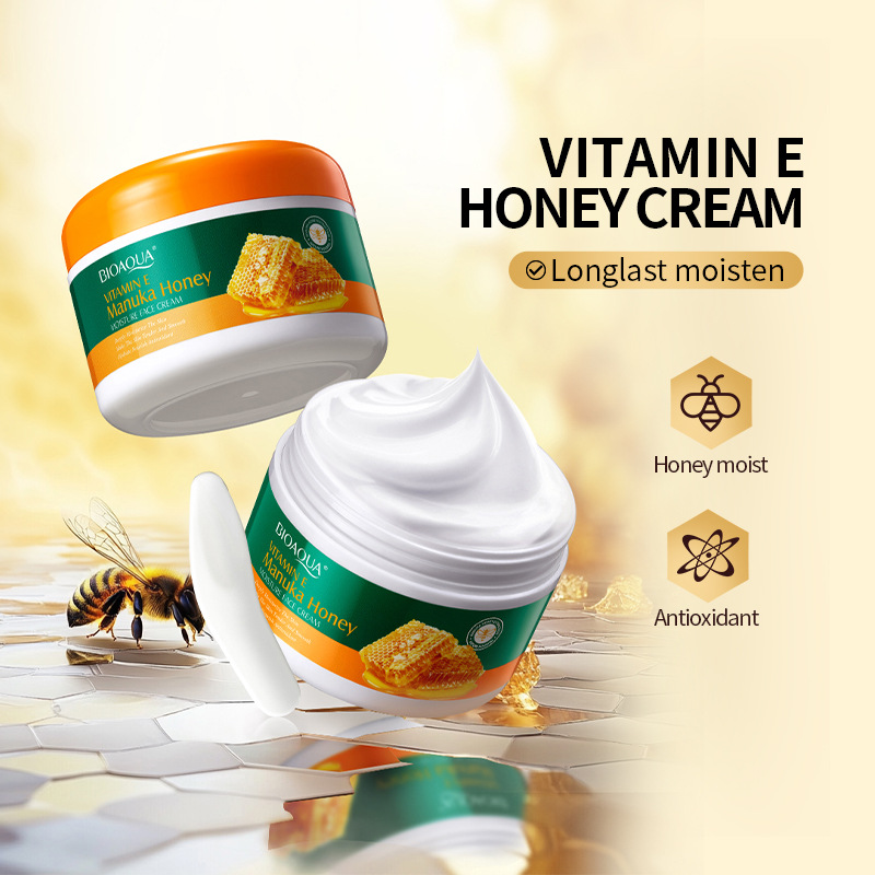 All-english Boquanya Vitamin E Manuka Honey Moisturizing Cream Cross-border export wholesale details Picture