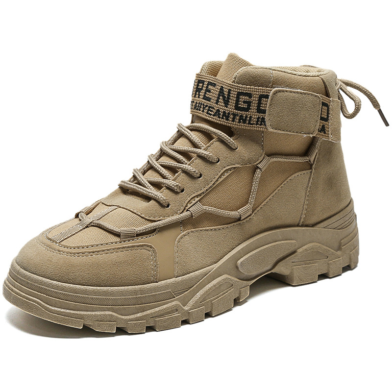 Men's shoes Spring and autumn new high-top Dr. Martens boots, men's thick-soled durable workwear ankle boots, Korean casual trendy shoes Item Picture