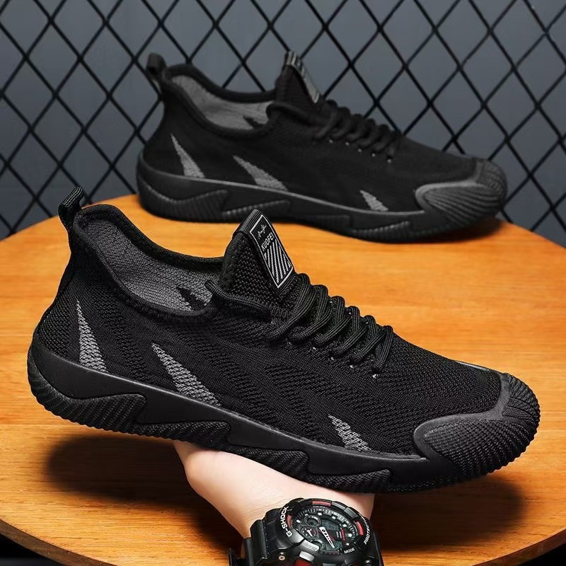 Men's shoes 2023 autumn new style casual shoes, men's running sports shoes, youth black work shoes, one-piece consignment Application Scenario