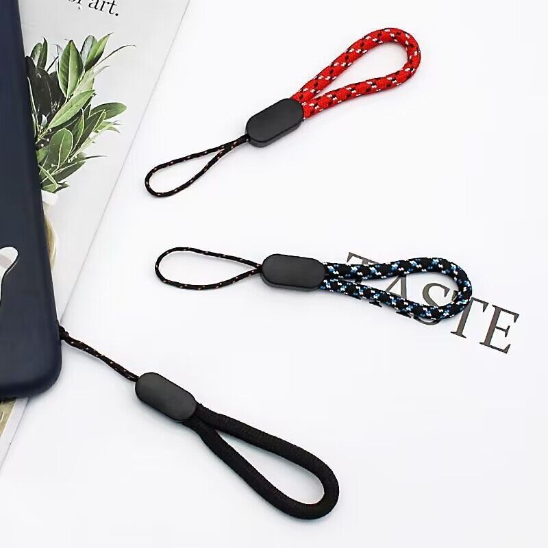 Factory wholesale mobile phone lanyards, short finger lanyards, twisted braided lanyards, ring clasps, USB flash drive key pendants, rings Specification drawing