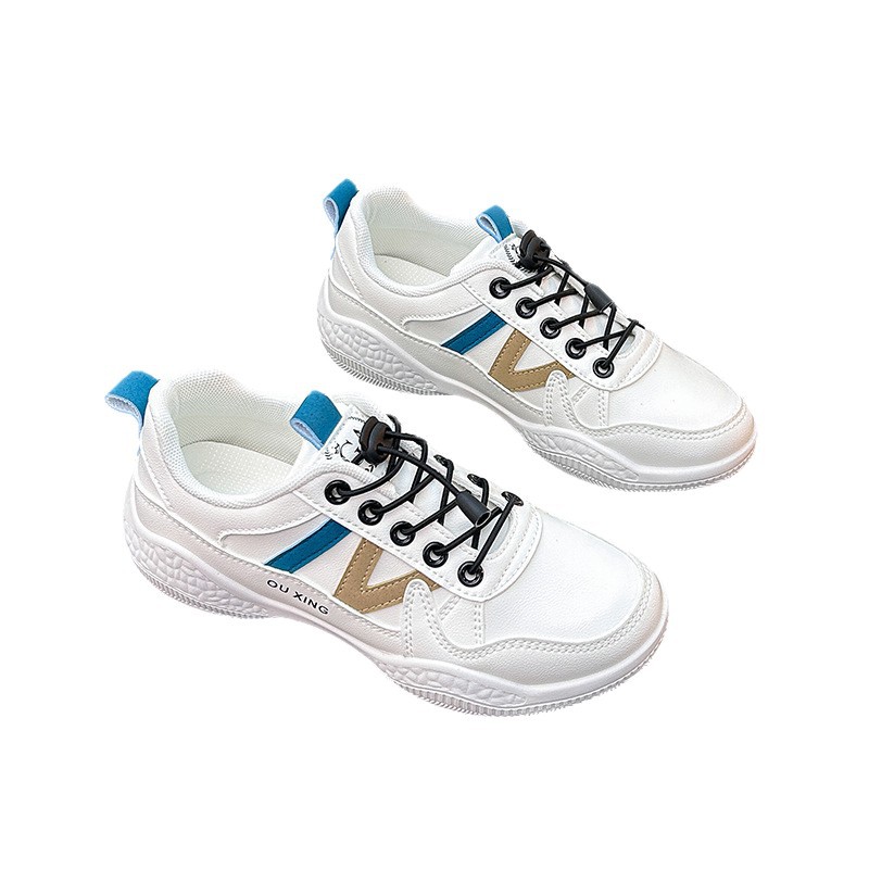 2025 Summer New Korean-style breathable and versatile sneakers, girls' white sneakers, thick-soled casual street style women's shoes Item Picture