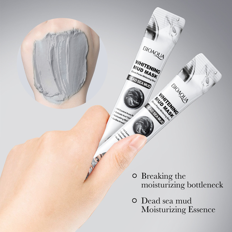 All-english BIOAOUA Dead Sea Mud Whitening Mud Mask Nude Brightening Facial Care Mud Mask Cross-border export wholesale details Picture