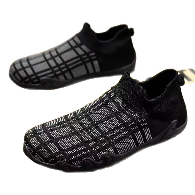 Cross-border distribution of 2025 new spring and summer breathable soft-soled old Beijing cloth shoes, Feizi casual mesh shoes, flat for men Item Picture