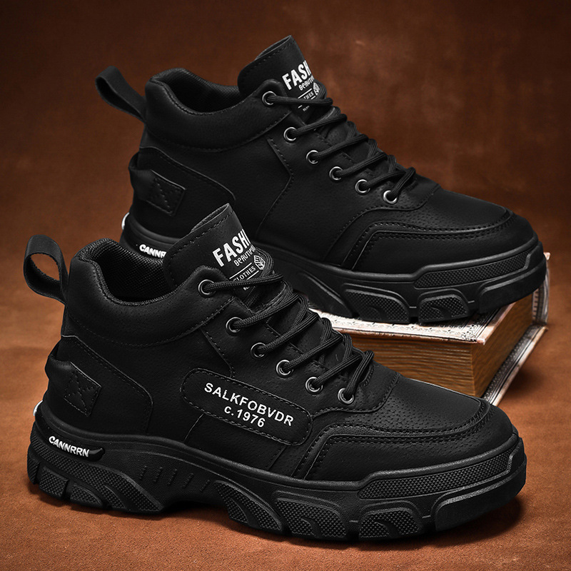 Martin Boots Men's autumn new breathable high-cut workwear shoes for men, Korean style versatile thick-soled casual work safety shoes for men details Picture