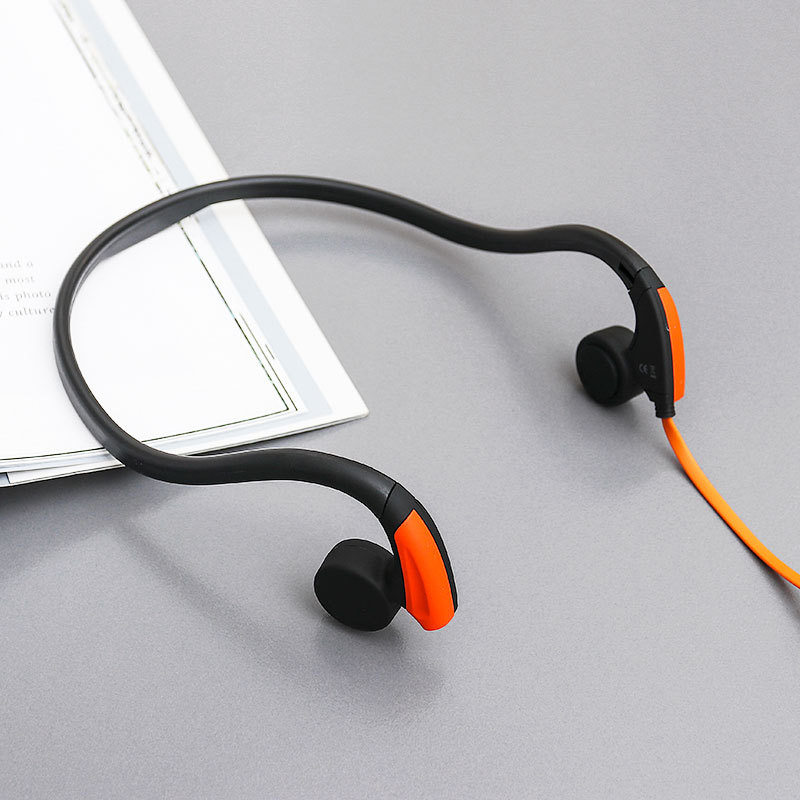 Factory-direct supply wired bone conduction headphones, stereo mobile phone headsets, back-hanging sports headphones without microphones Specification drawing