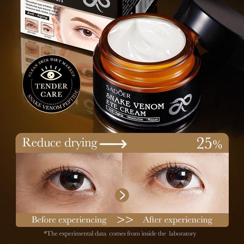 SADOER Snake Venom Peptide Multi-Effect Eye Cream for tightening eye bags and fine lines, moisturizing and hydrating cross-border wholesale Application Scenario