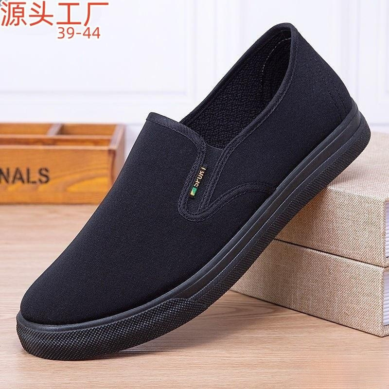 Factory direct sales of old Beijing cloth shoes, men's breathable black cloth shoes, durable and comfortable, work dad shoes, driver shoes wholesale full figure