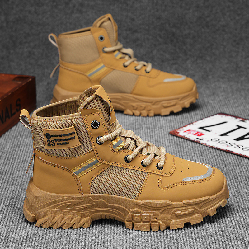High-top Dr. Martens boots men's autumn new style retro workwear shoes Men's trendy and versatile anti-slip thick-soled sports ankle boots full figure
