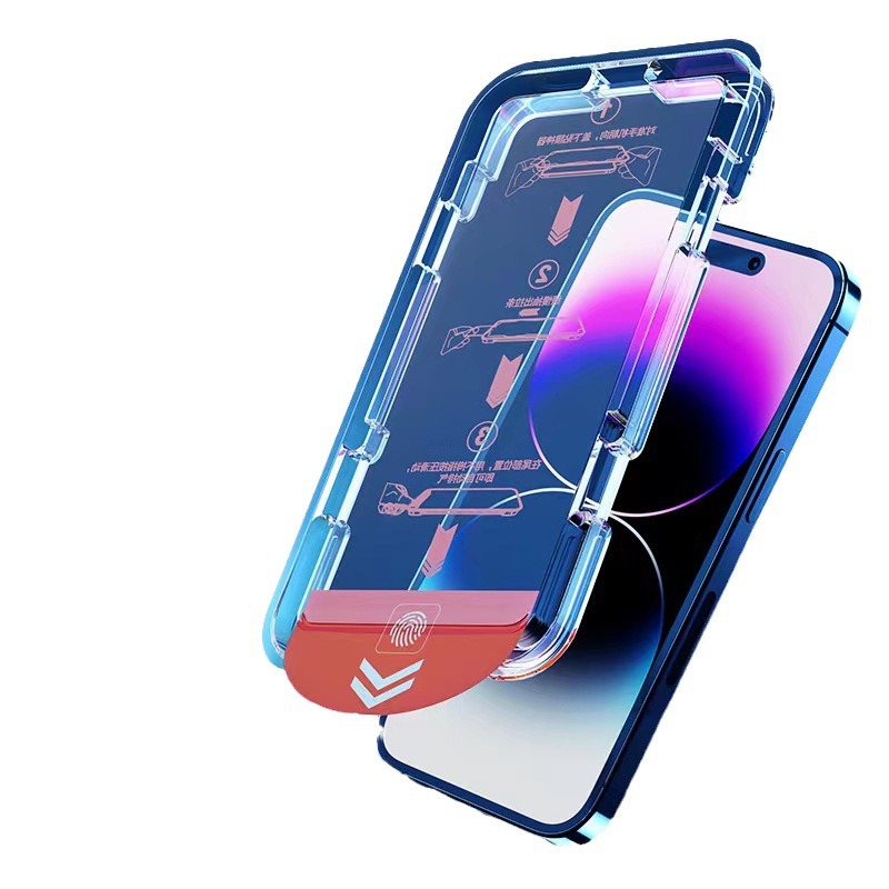 Applicable to IPhone13 high-definition tempered film, 15 anti-peeping phone film, dust-free chamber glass film, full coverage, instant film application Item Picture