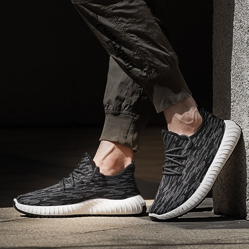 【 Dropshipping 】 Coconut Shoes 2022 Autumn/Winter New Men's Shoes: Trendy fleece Versatile and breathable fei-woven sports shoes for men Application Scenario