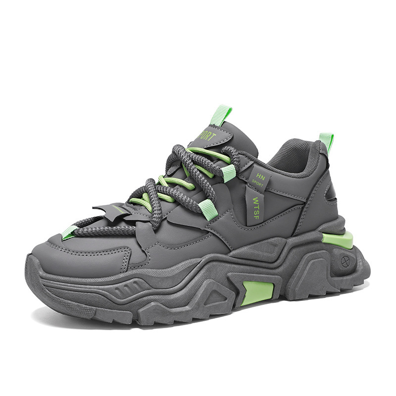 New men's shoes for Spring 2024: Breathable shoes for men, trendy and versatile insole height-increasing sneakers, casual dad shoes for men Item Picture
