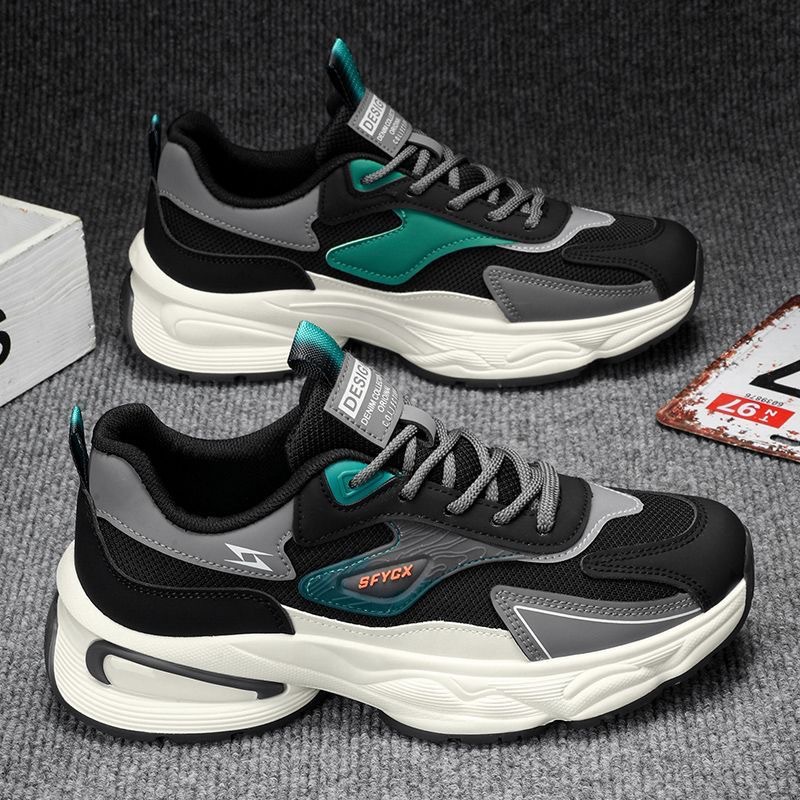 New breathable mesh men's sports shoes for autumn, trendy and versatile thick-soled anti-slip casual dad shoes Application Scenario