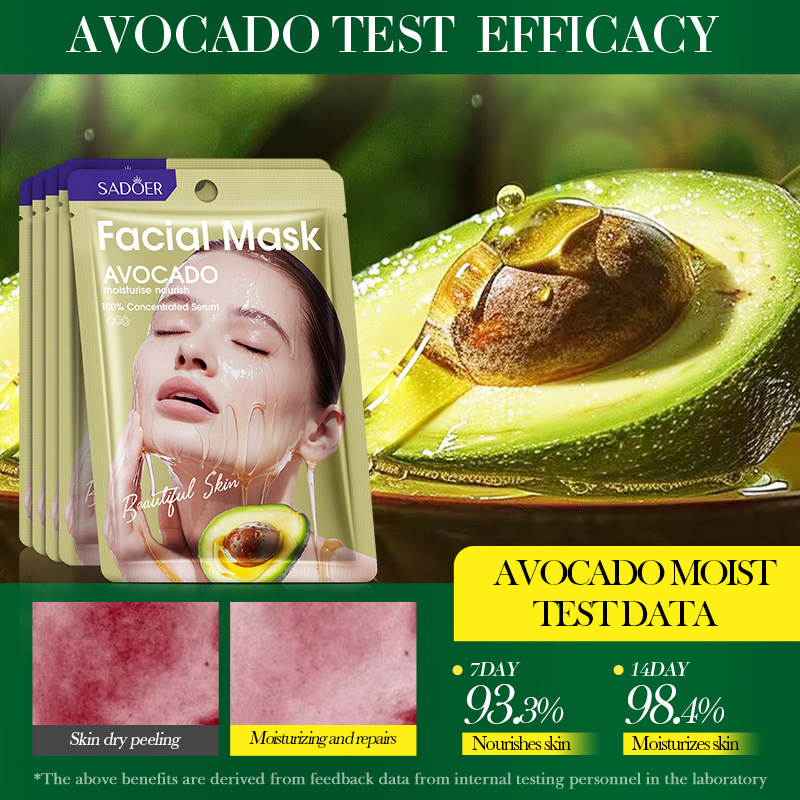 Cross-border wholesale of SADOER avocado Moisturizing and Nourishing Mask and Hydrating and Nourishing Mask in English Specification drawing