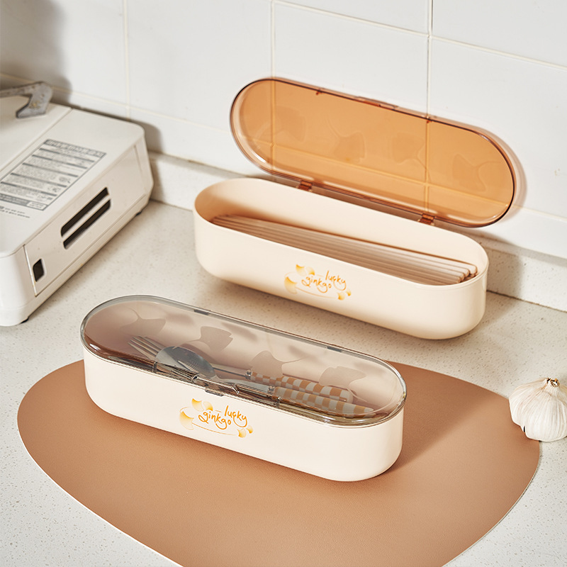 C64-528 Xingyun Jinyu Chopstick Box with lid Chopstick box 筷笼 kitchen storage with spoon for draining water storage Specification image