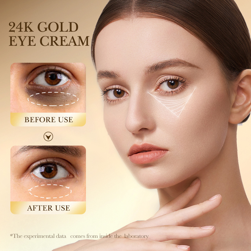 All-english ZOZU24K Gold Hyaluronic Acid Multi-Effect Eye Cream Moisturizing and Hydrating Eye Area Eye Cream Cross-border export wholesale Application Scenario