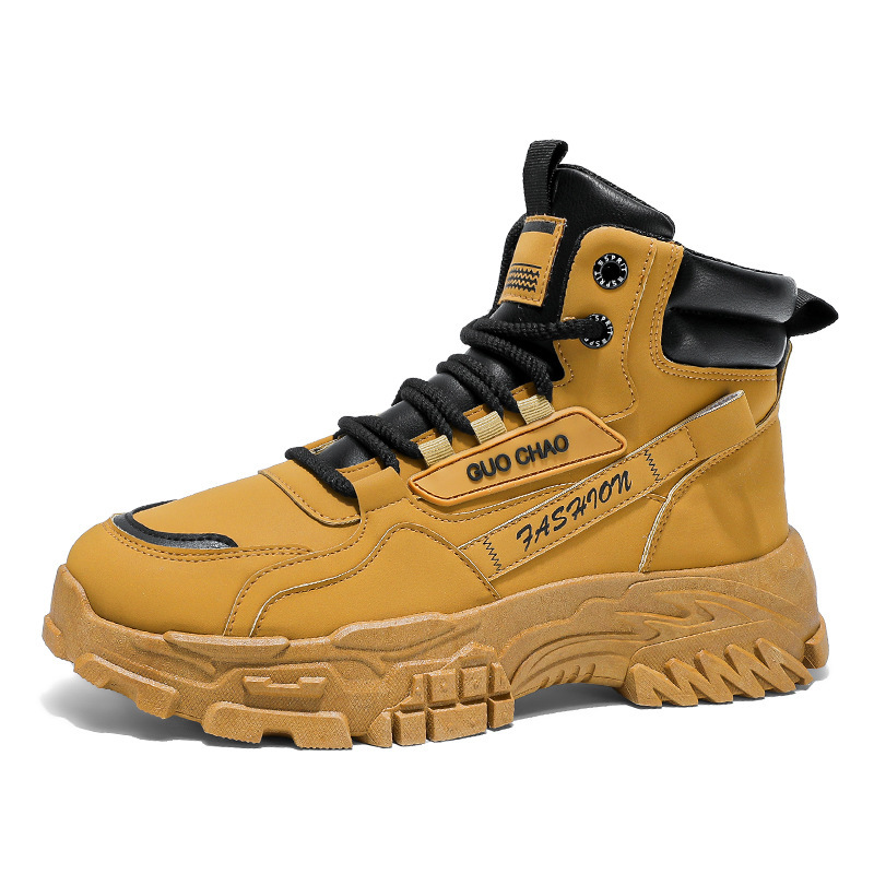 High-top Dr. Martens boots men's autumn new workwear shoes Men's trendy and versatile thick-soled anti-slip casual short boots Item Picture