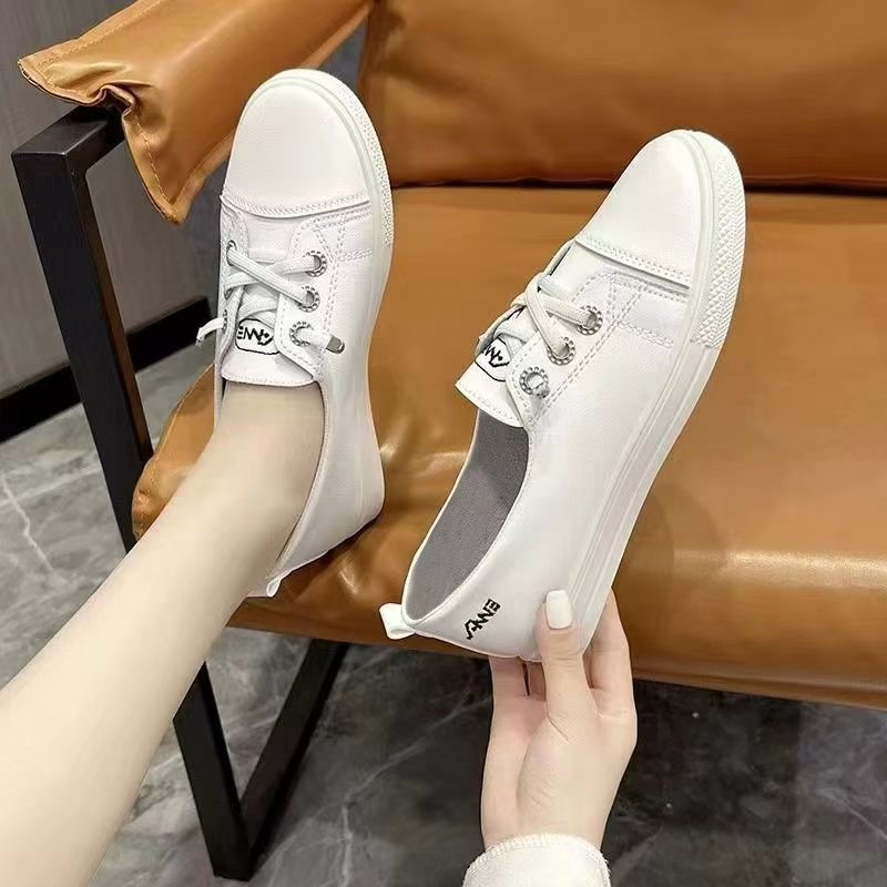 New summer women's shoes: white sneakers for women to wear, breathable, soft-soled and soft-top single shoes for women. Spring and autumn women's shoes for foreign trade details Picture